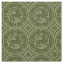 中世ライオンズオリーブグリーン ファブリック