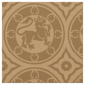 中世ライオンズ、焼けたキャラメル ファブリック (クローズアップ)