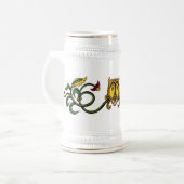 中世ライオンデザイン ビールジョッキ (正面左)