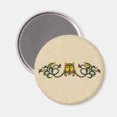 中世ライオンデザイン マグネット (正面/裏面)