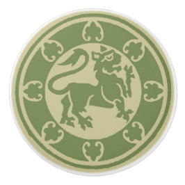 中世ライオン セラミックノブ