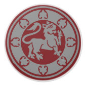 中世ライオン セラミックノブ (正面)