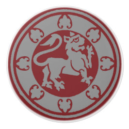 中世ライオン セラミックノブ