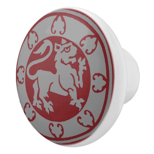 中世ライオン セラミックノブ (右)