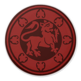 中世ライオン セラミックノブ