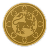 中世ライオン セラミックノブ (正面)