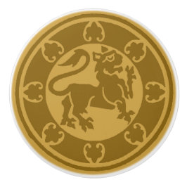 中世ライオン セラミックノブ