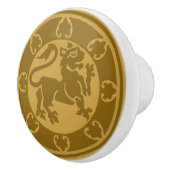 中世ライオン セラミックノブ (右)