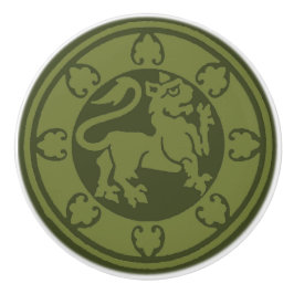 中世ライオン セラミックノブ