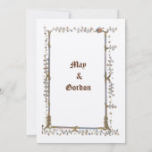 中世ライトドラゴン結婚式招待状 招待状 (裏面)