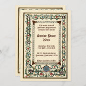 中世ライトプロム 招待状 (正面/裏面)