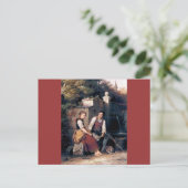 中世ラブウーマン絵画ズロマンチック ポストカード (スタンド正面)