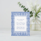 中世ルネサンエレガントスの青と白 招待状 (スタンド正面)