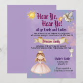 中世ルネサンスのプリンセス誕生日招待状 招待状 (正面/裏面)