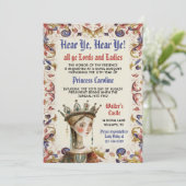 中世ルネサンスのプリンセス誕生日招待状 招待状 (スタンド正面)