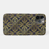 中世ルネサンスの紋章ライオン・ヒョウのメタリックデザイン  Case-Mate iPhoneケース (裏面(横))