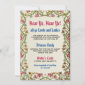 中世ルネサンスの誕生日招待状 招待状 (正面)