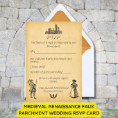 中世ルネサンスフェイクペル結婚チメント 出欠カード