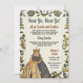 中世ルネサンス王の誕生日招待状 招待状 (正面)