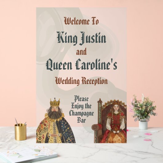 中世ルネサンス王室のスのア結婚クリル徴候 アクリルサイン (ウェディング)