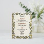 中世ルネサンス王室ウェディング詳細カード 招待状 (スタンド正面)