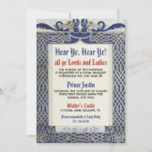 中世ルネサンス誕生日招待状 招待状 (正面)