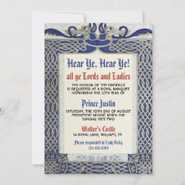 中世ルネサンス誕生日招待状 招待状