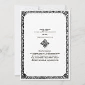 中世ルネサンス騎士のRenfaireベビーシャワー 招待状 (裏面)