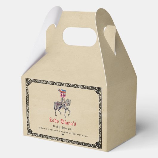 中世ルネサンス騎士レンフェアベイビーシャワー フェイバーボックス (正面)
