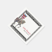 中世ルネサンス騎士レンフェアWベイビーシャワー スタンダードカクテルナプキン (角)