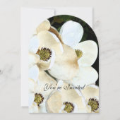 中世ルネサンス ヴィンテージ 鳥 マグノリア ウェディング 招待状 (正面)