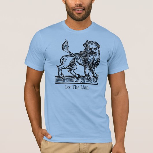中世ルネサンス 十二宮獣帯 星座 獅子座 Tシャツ (正面)