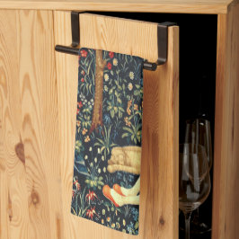 中世ルネッサンスのタペストリー羊飼いと羊 キッチンタオル