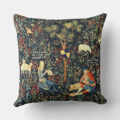 中世ルネッサンスのタペストリー羊飼いと羊 クッション (裏面)