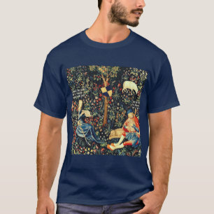中世ルネッサンスのタペストリー羊飼いと羊 Tシャツ
