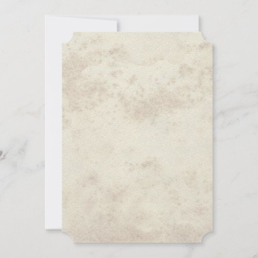 中世ルネッサンスのブライダルシャワーへの招待 招待状 (裏面)