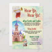 中世ルネッサンスキング誕生日招待状 招待状 (正面/裏面)