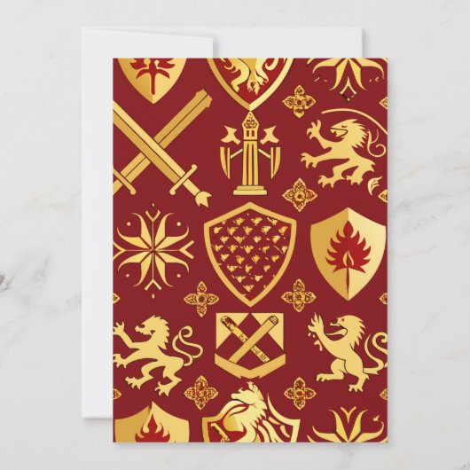 中世ルネッサンスクイーン誕生日招待状 招待状 (裏面)