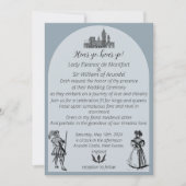 中世ルネッサンスダスティブルーアー結婚チズ 招待状 (正面)