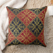 中世ルネッサンスヘラルドライオンレオパードメタリック クッション (ブランケット)