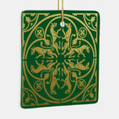 中世ルネッサンスヘラルドライオンレオパードメタリック セラミックオーナメント (右)