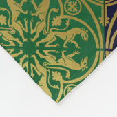 中世ルネッサンスヘラルドライオンレオパードメタリック フリースブランケット (角)