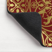 中世ルネッサンスヘラルドライオンレオパードメタリック マウスパッド (コーナー)