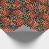 中世ルネッサンスヘラルドライオンレオパードメタリック ラッピングペーパー (角)