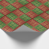 中世ルネッサンスヘラルドライオンレオパードメタリック ラッピングペーパー (角)