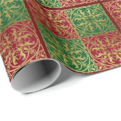 中世ルネッサンスヘラルドライオンレオパードメタリック ラッピングペーパー (ロールコーナー)