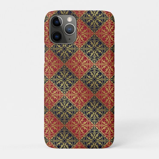 中世ルネッサンスヘラルドライオンレオパードメタリック Case-Mate iPhoneケース (裏)