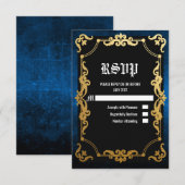 中世ルネッサンス中世ゴシックRSVPカード 出欠カード (正面/裏面)