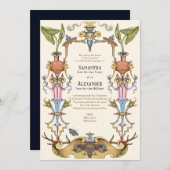 中世ルネッサンス中世レンフェレ結婚ス 招待状 (正面/裏面)