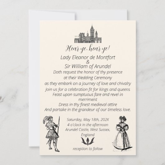 中世ルネッサンス版木、銅版、版画結婚ズ 招待状 (正面)